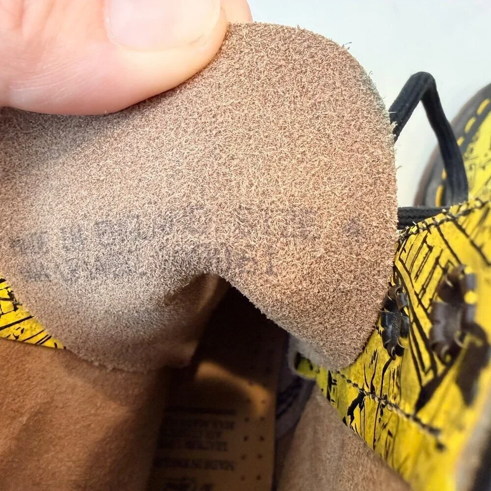 Dr. Martens 1460 London Icons Yellow Print Boots Women’s Size 6 (UK 4) Rare Vint - Picture 8 of 11